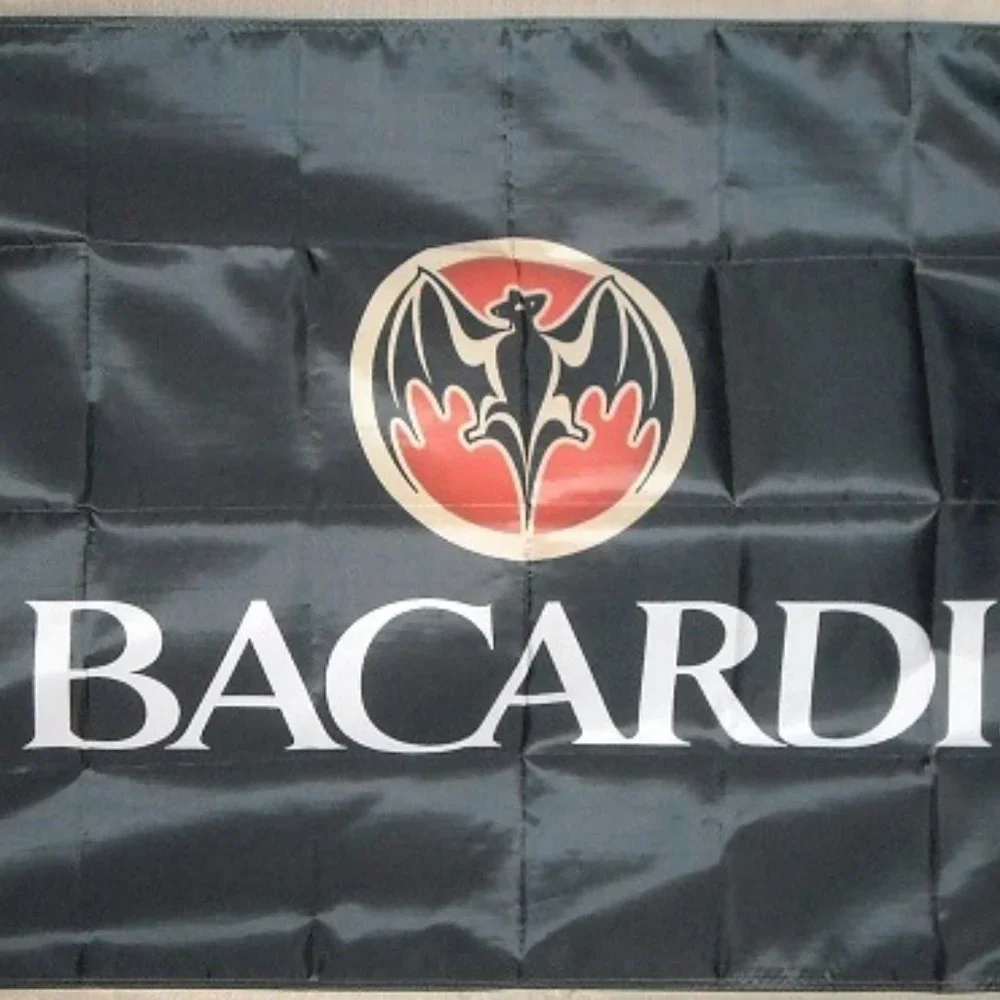 Bacardi Rum 3'x5' Black Flag Banner Bacardi Cuba